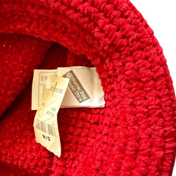 Vintage Warner Bros Knit Hat Tweety Bird Knit Chenille Hat 90's One Size NEW - Picture 6 of 7